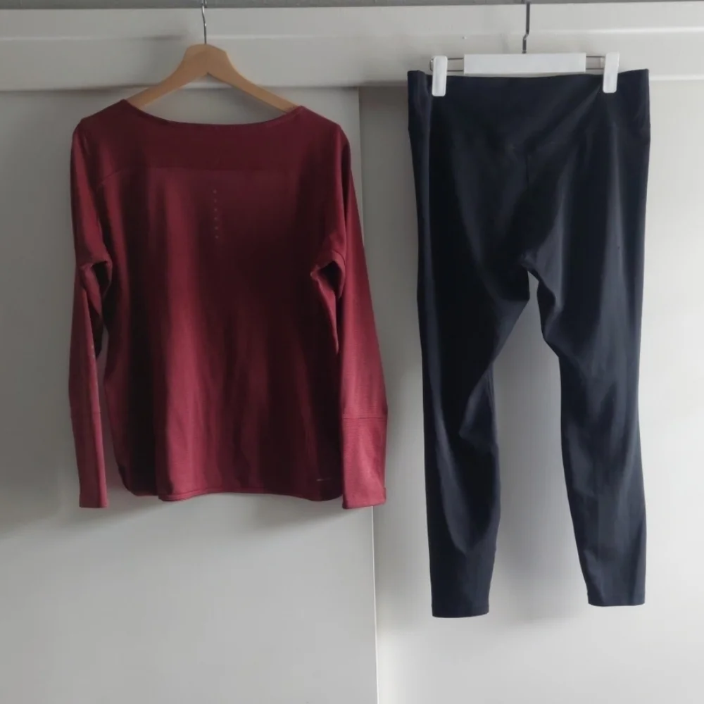 Nike Aeroreact 2 Pc Running Set Shirt Dri-fit Leggings XL ATHLEISURE YOGA